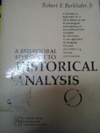A behavioral approach to historical analysis