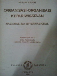 Organisasi-organisasi kepariwisataan nasional dan internasional