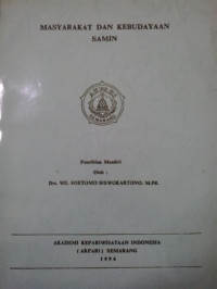 Masyarakat dan kebudayaan samin