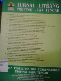 Jurnal litbang propinsi jawa tengah
