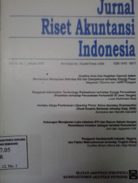 Jurnal riset akuntansi indonesia