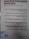 Jurnal studi pembangunan interdisiplin