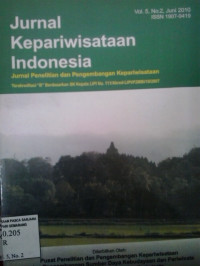 Jurnal kepariwisataan indonesia