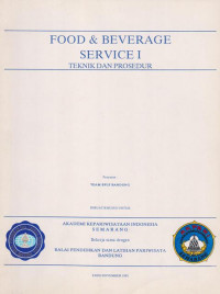 Food & Beverage Service I (Teknik Dan Prosedur)